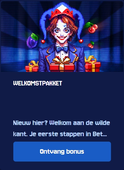 BetBuffoon Casino welkomstpakket met jester en cadeaus